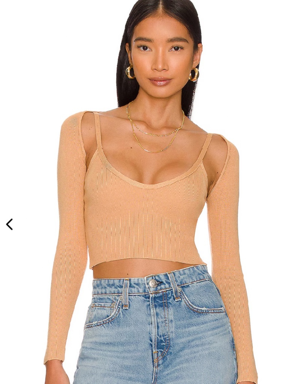 Superdown Shrug set - long sleeve and top together